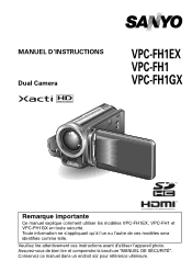 Sanyo VPC-FH1A VPC-FH1 Owners Manual French