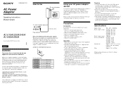 Sony AC-E45A Operating Instructions