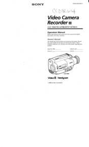 Sony CCD-TR514 Operation Manual  (primary manual)