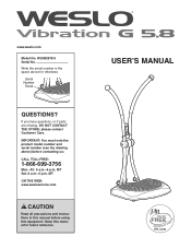 Weslo Vibration G 5.8 Bench English Manual