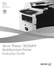 Xerox 3635MFP Evaluator Guide