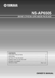 Yamaha NS-AP6505 Owners Manual