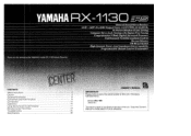 Yamaha RX-1130 Owner's Manual