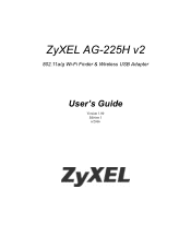 ZyXEL AG-225H User Guide