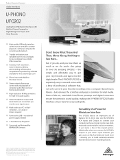 Behringer UFO202 Product Information Document