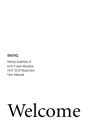 BenQ FP93GS User Manual