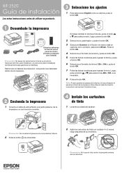 Epson WorkForce WF-2520 Installation Guide (Spanish)