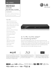 LG BD550 Specification