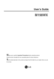 LG M198WX-WA Owner's Manual