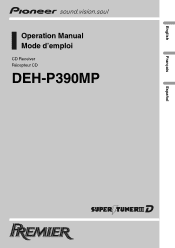 Pioneer DEH-P390MP Owner's Manual