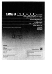 Yamaha CDC-805 Owner's Manual