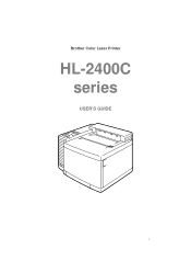 Brother International HL-2400C Users Manual - English