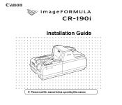 Canon imageFORMULA CR-190i CR-190i Installation Guide