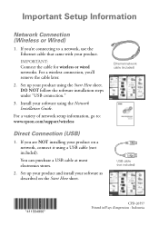 Epson C11CA27201 Important Setup Information