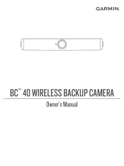 Garmin Backup Cameras Owners Manual