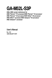 Gigabyte GA-M52LT-S3P User Manual