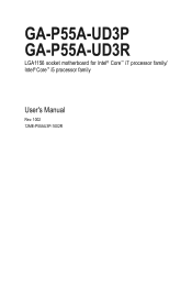 Gigabyte GA-P55A-UD3R Manual