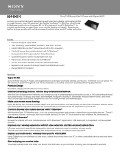 Sony BDP-BX510 Marketing Specifications