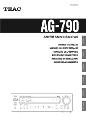 TEAC AG790 AG-790A Manual