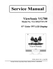 ViewSonic VG750 Service Manual