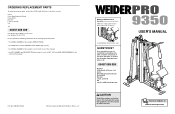 Weider 9350 Instruction Manual