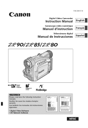 Canon ZR80 ZR80 Instruction Manual