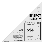 Haier LE39D2380 LE39D2380 Energy Guide