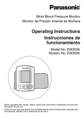 Panasonic EW3006W Operating Instructions