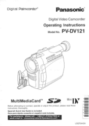 Panasonic PVDV121D PVDV121 User Guide