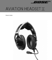 Bose Aviation Headset X Owner's guide