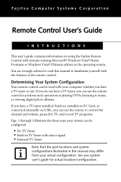 Fujitsu A6110 Remote Control User's Guide