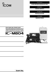 Icom IC-M804 Basic Manual german/spanish/french/italian