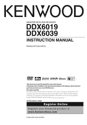 Kenwood DDX6019 Instruction Manual