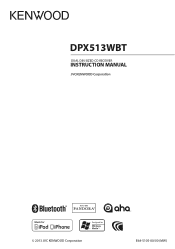Kenwood DPX513WBT User Manual