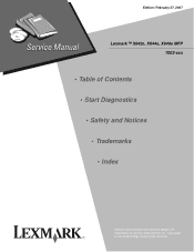 Lexmark X642E Service Manual