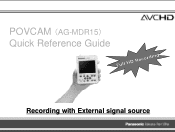 Panasonic AG-MDR15 POVCAM AG-MDR-15 Quick Reference Guide