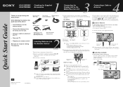 Sony KDL-32XBR950 Quick Start Guide