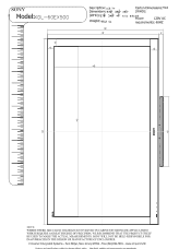 Sony KDL-60EX500 Dimensions Diagram