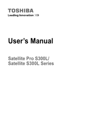 Toshiba Satellite Pro S300L PSSD1C Users Manual Canada; English
