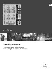 Behringer DJX750 Manual