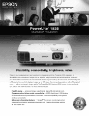 Epson PowerLite 1835 Product Brochure