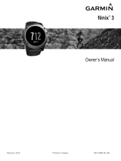 Garmin fenix 3 Sapphire with Metal Band Owners Manual