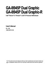 Gigabyte GA-8I945P Dual Graphic Manual