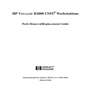 HP Visualize b2000 hp Visualize b2000 UNIX workstation parts removal and replacement guide (a5983-90060)