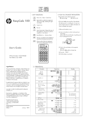 HP EasyCalc 100 HP EasyCalc 100 Calculator User Guide