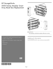 HP MSA2312i HP StorageWorks 2000 Family Modular Smart Array Bezel Ears Replacement (508266-001, January 2009)