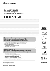 Pioneer BDP-150 User Guide