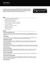 Sony CDX-GT40U Marketing Specifications (CDX-GT40U)