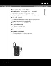 Sony NWZ-S716F Marketing Specifications (Red)