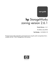 HP StorageWorks 2/16 zoning version 2.6.1 user guide